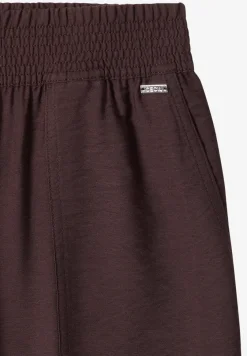 Mid Waist Slim Leg Hose im Loose Fit