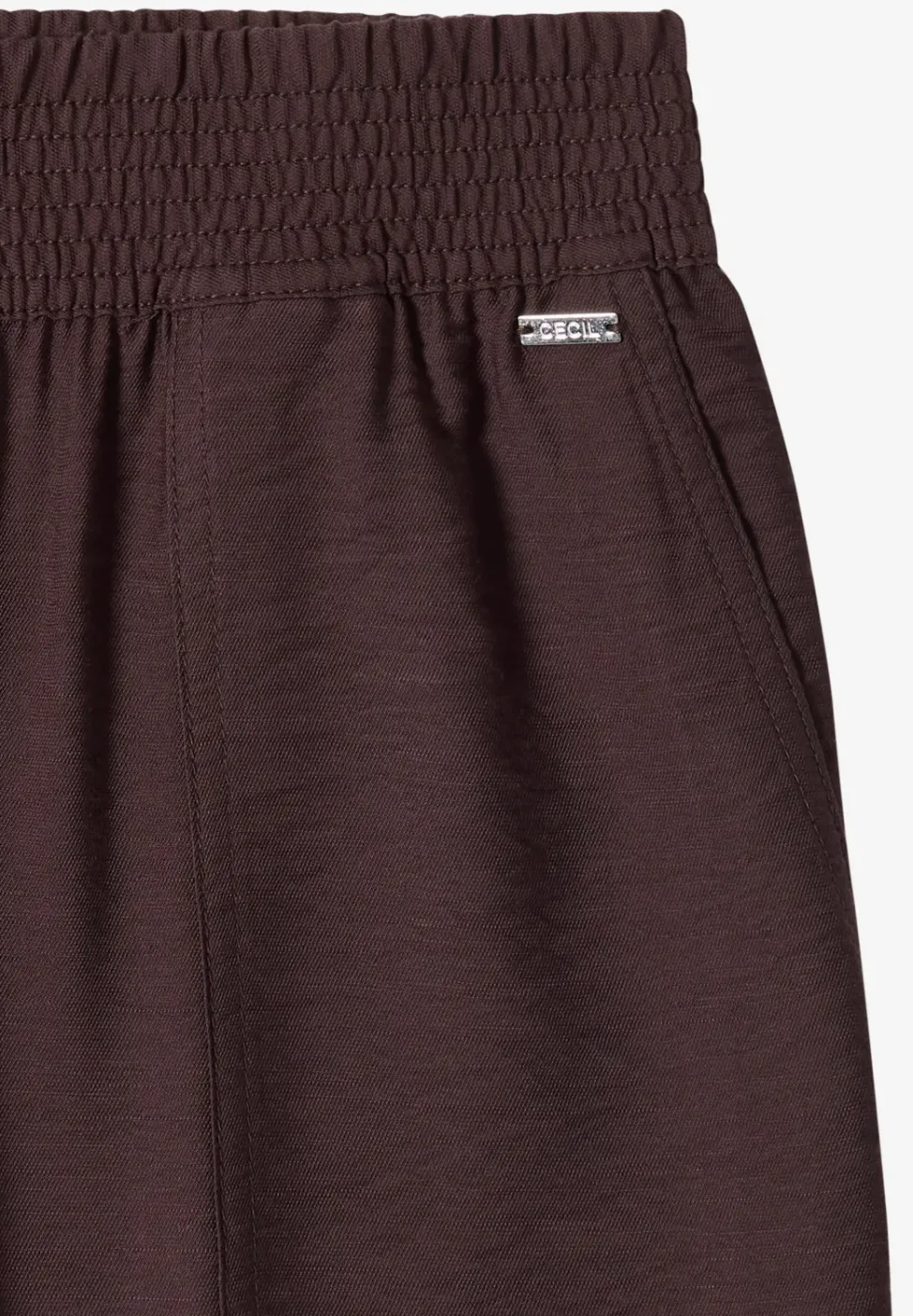 Mid Waist Slim Leg Hose im Loose Fit