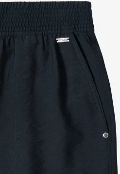 Mid Waist Slim Leg Hose im Loose Fit