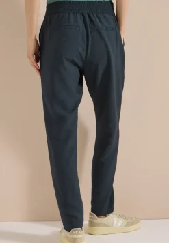 Mid Waist Slim Leg Hose im Loose Fit