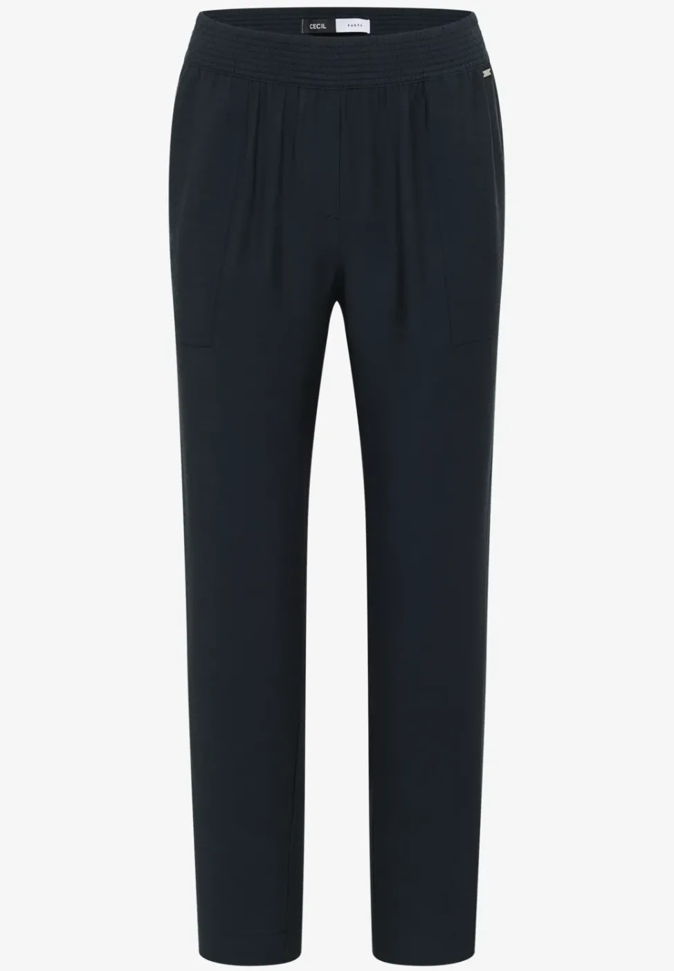 Mid Waist Slim Leg Hose im Loose Fit