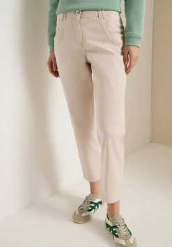 Mid Waist Slim Leg Hose im Casual Fit
