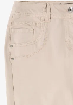 Mid Waist Slim Leg Hose im Casual Fit