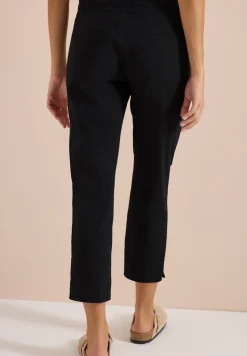 Mid Waist Slim Leg Hose im Casual Fit