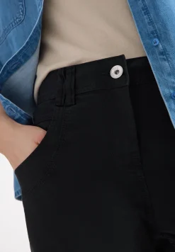 Mid Waist Slim Leg Hose im Casual Fit