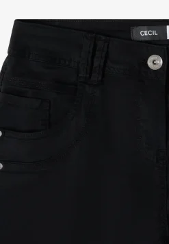 Mid Waist Slim Leg Hose im Casual Fit