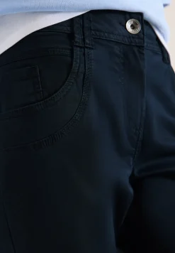 Mid Waist Slim Leg Hose im Casual Fit