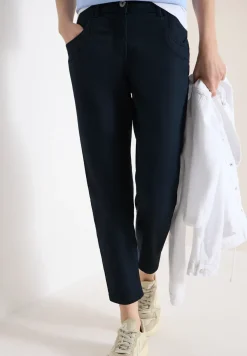 Mid Waist Slim Leg Hose im Casual Fit