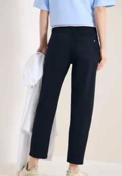 Mid Waist Slim Leg Hose im Casual Fit