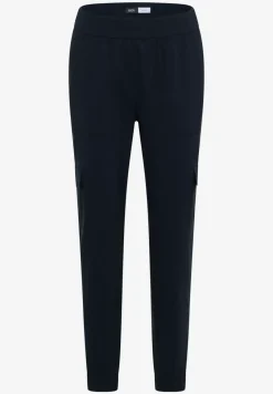 Mid Waist Slim Leg Hose im Cargo-Look