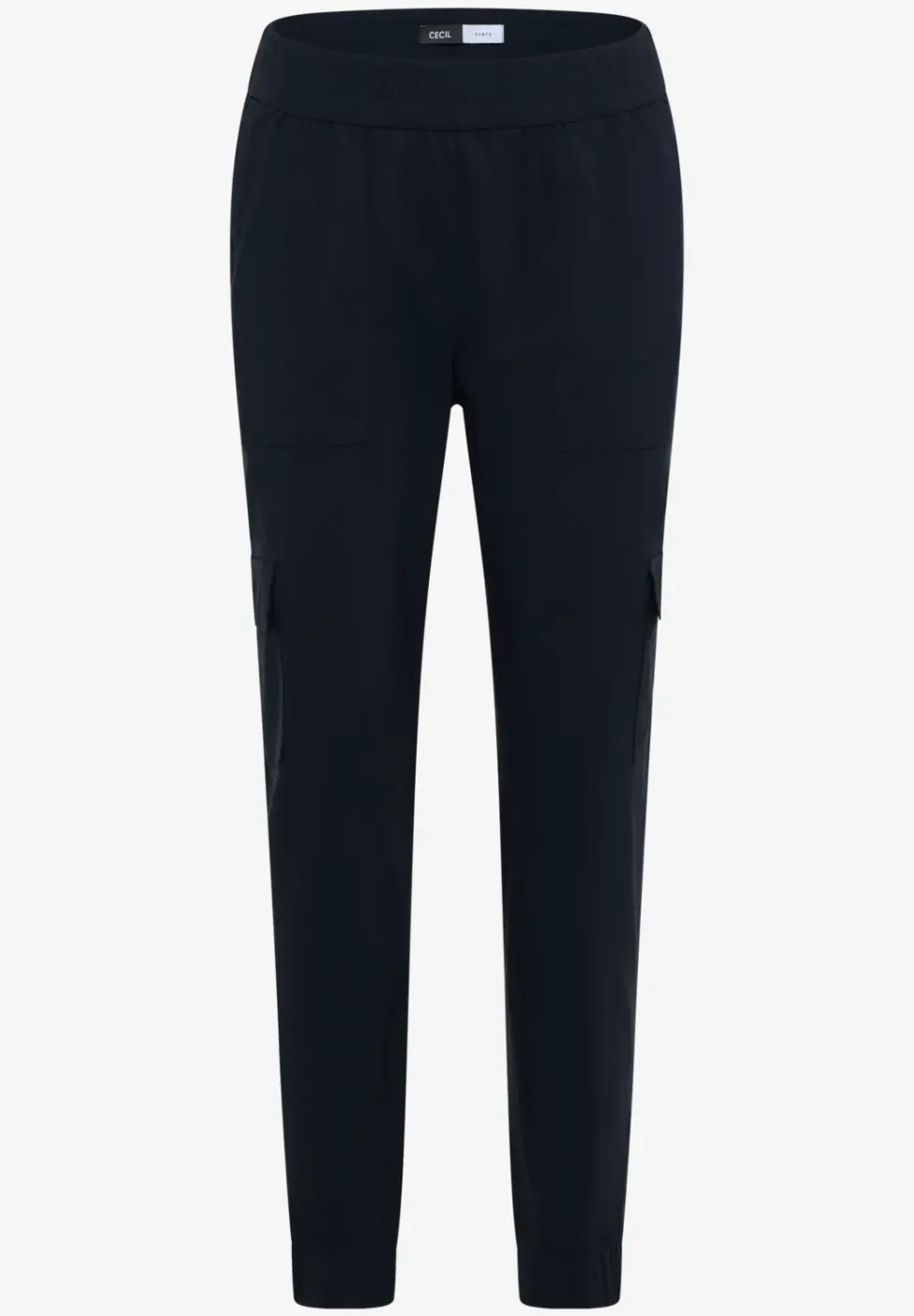 Mid Waist Slim Leg Hose im Cargo-Look