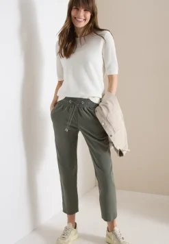 Mid Waist Slim Leg Hose im Casual Fit