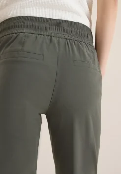 Mid Waist Slim Leg Hose im Casual Fit
