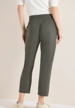 Mid Waist Slim Leg Hose im Casual Fit