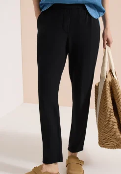 Mid Waist Slim Leg Hose im Casual Fit
