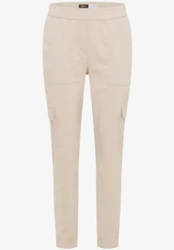 Mid Waist Slim Leg Hose im Cargo-Look