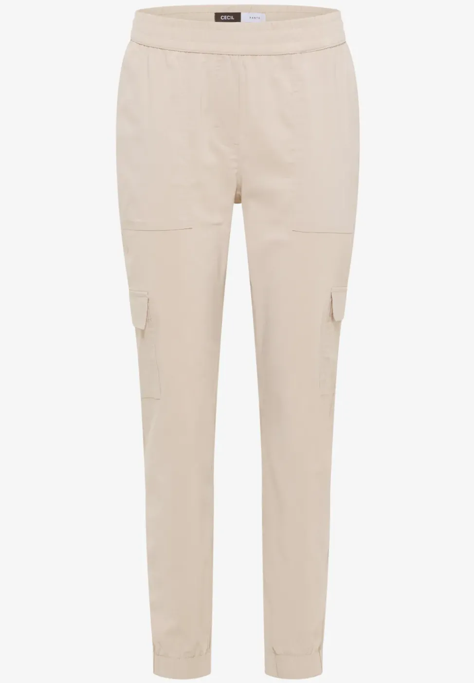 Mid Waist Slim Leg Hose im Cargo-Look