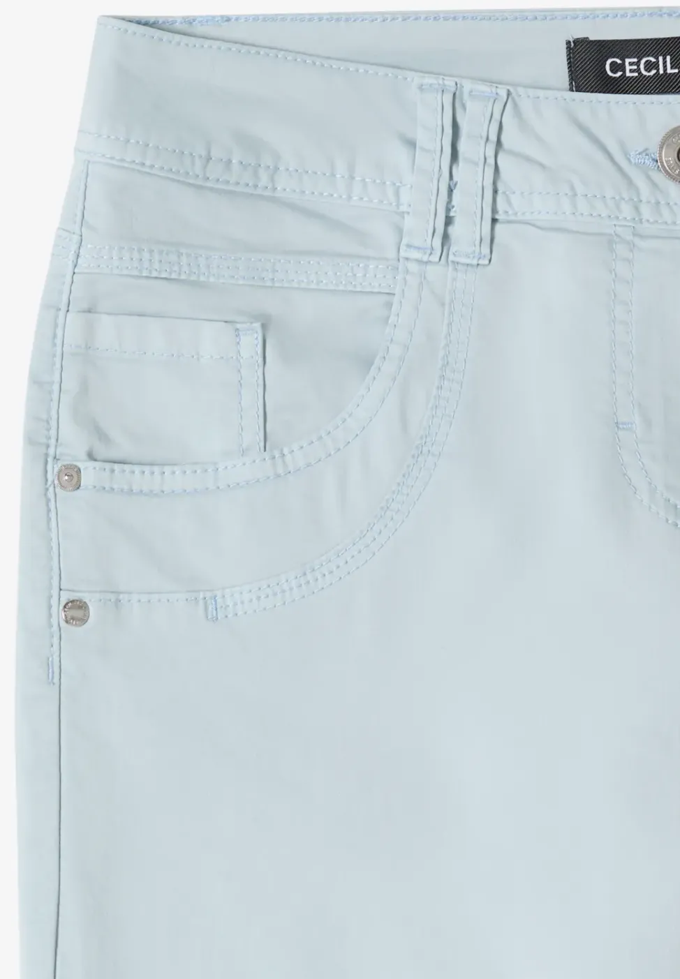 Mid Waist Slim Leg Hose im Casual Fit