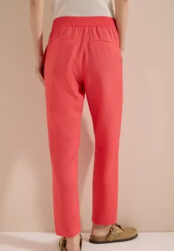 Mid Waist Slim Leg Hose im Loose Fit