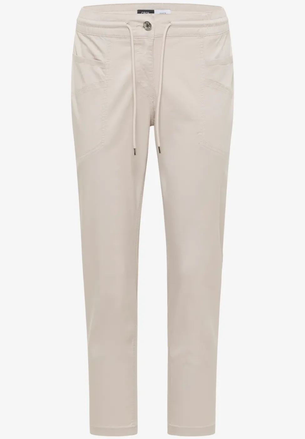 Mid Waist Slim Leg Hose im Washed-Look