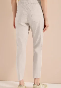 Mid Waist Slim Leg Hose im Washed-Look