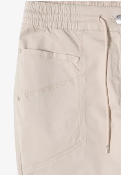 Mid Waist Slim Leg Hose im Washed-Look