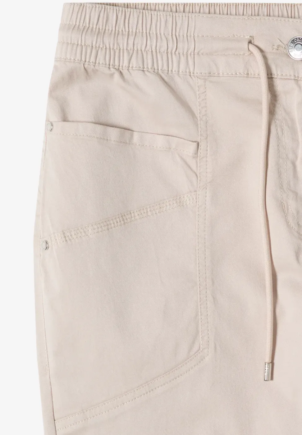 Mid Waist Slim Leg Hose im Washed-Look