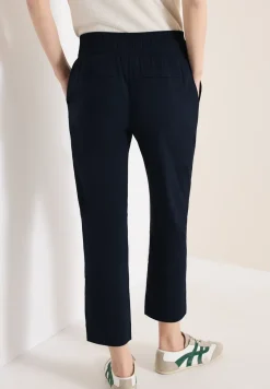 Mid Waist Slim Leg Hose im Casual Fit