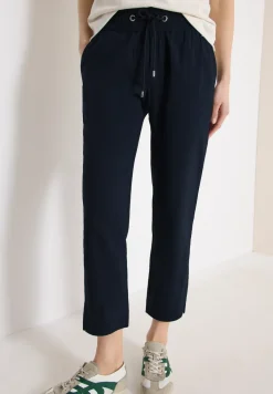 Mid Waist Slim Leg Hose im Casual Fit