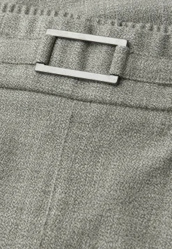 Mid Waist Slim Leg Hose mit Schnalle