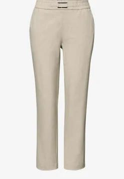 Mid Waist Slim Leg Hose mit Schnalle