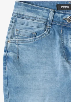 Mid Waist Slim Leg Jeans im Slim Fit