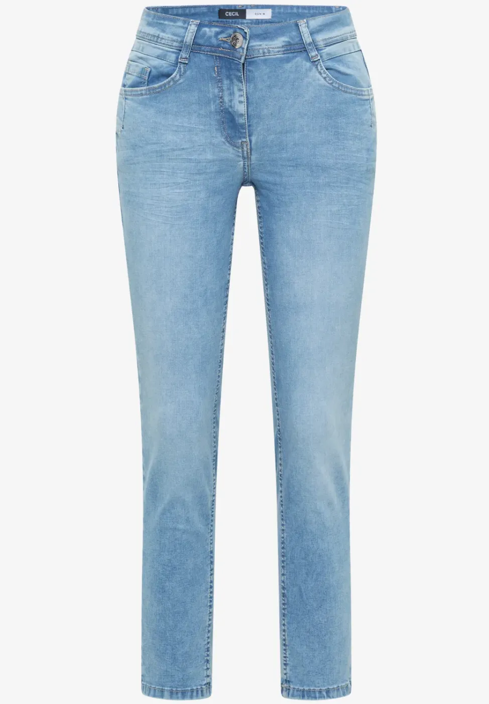 Mid Waist Slim Leg Jeans im Slim Fit