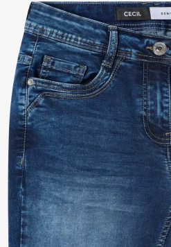 Mid Waist Slim Leg Jeans im Casual Fit