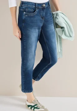 Mid Waist Slim Leg Jeans im Casual Fit