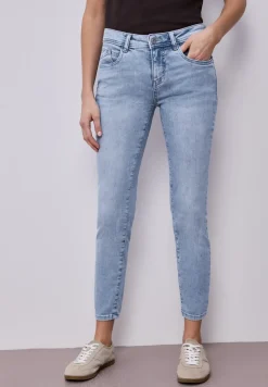 Mid Waist Slim Leg Jeans im Slim Fit
