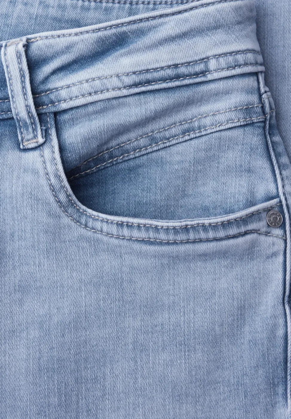 Mid Waist Slim Leg Jeans im Slim Fit