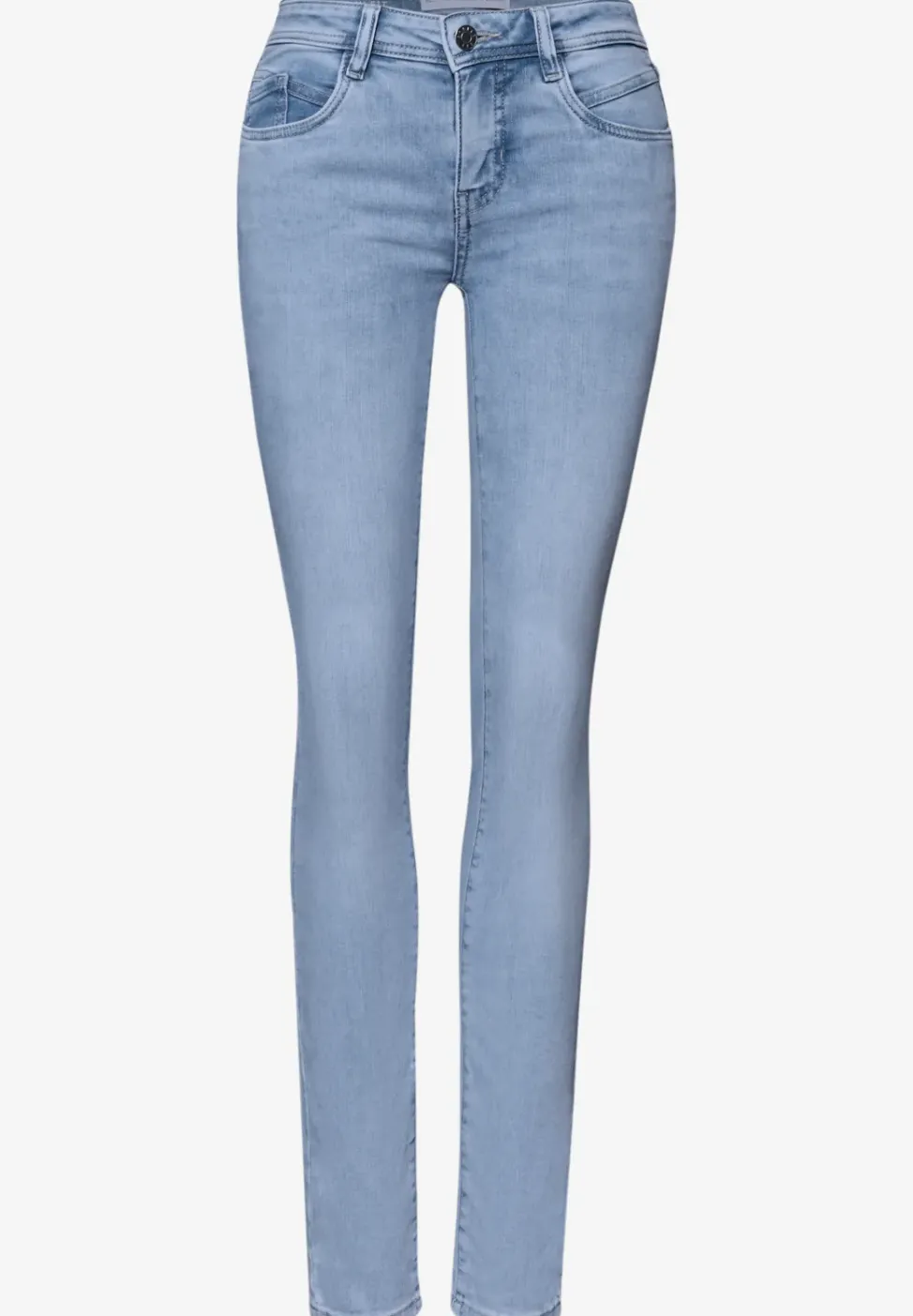 Mid Waist Slim Leg Jeans im Slim Fit