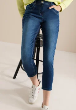 Mid Waist Slim Leg Jeans im Casual Fit