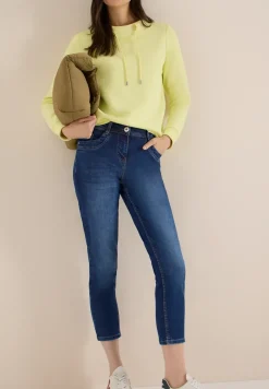 Mid Waist Slim Leg Jeans im Casual Fit