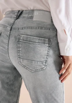 Mid Waist Slim Leg Jeans im Casual Fit