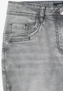 Mid Waist Slim Leg Jeans im Casual Fit