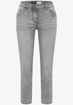 Mid Waist Slim Leg Jeans im Casual Fit