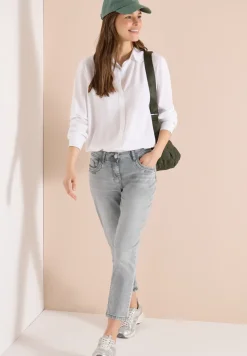 Mid Waist Slim Leg Jeans im Casual Fit