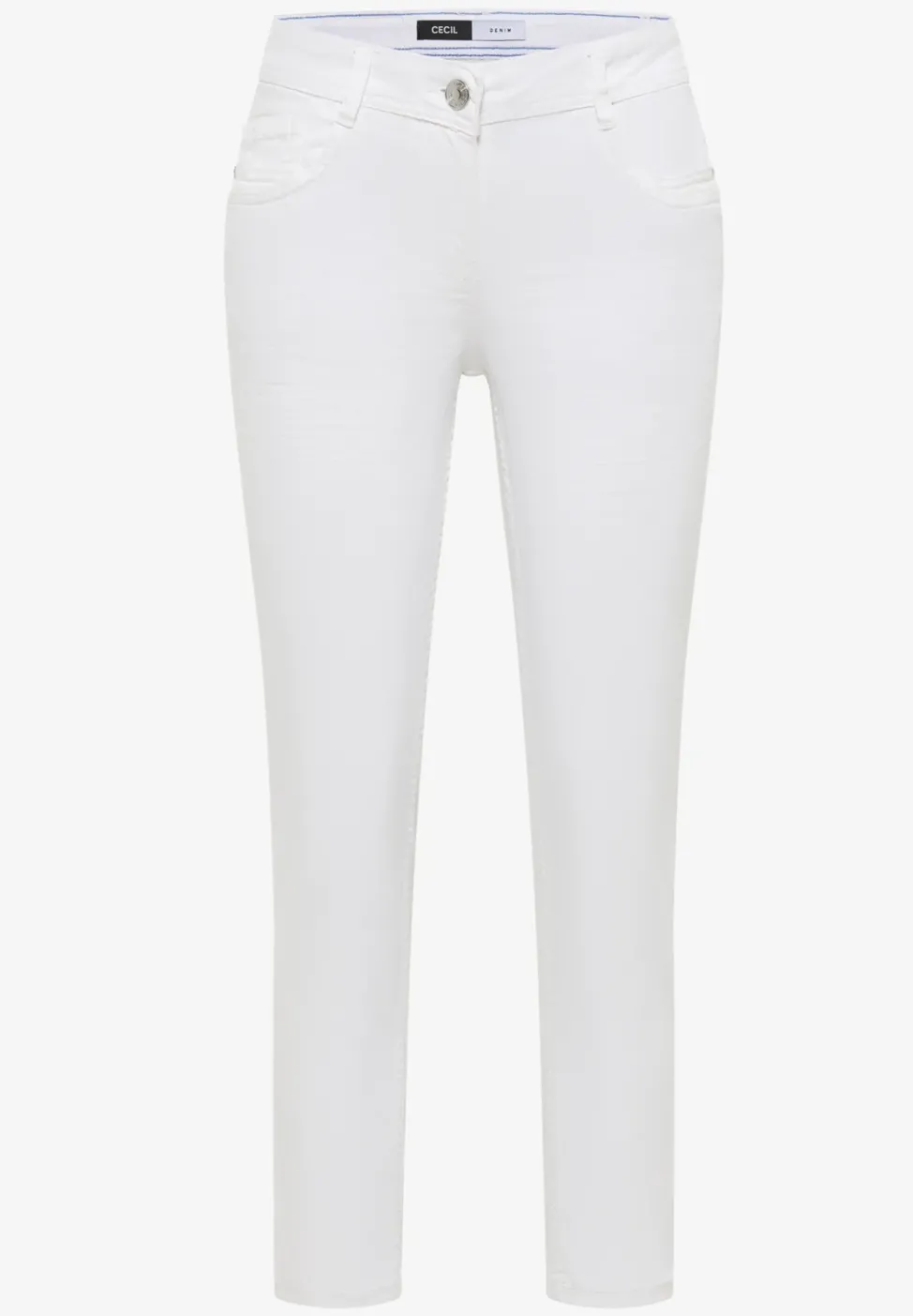 Mid Waist Slim Leg Jeans im Casual Fit