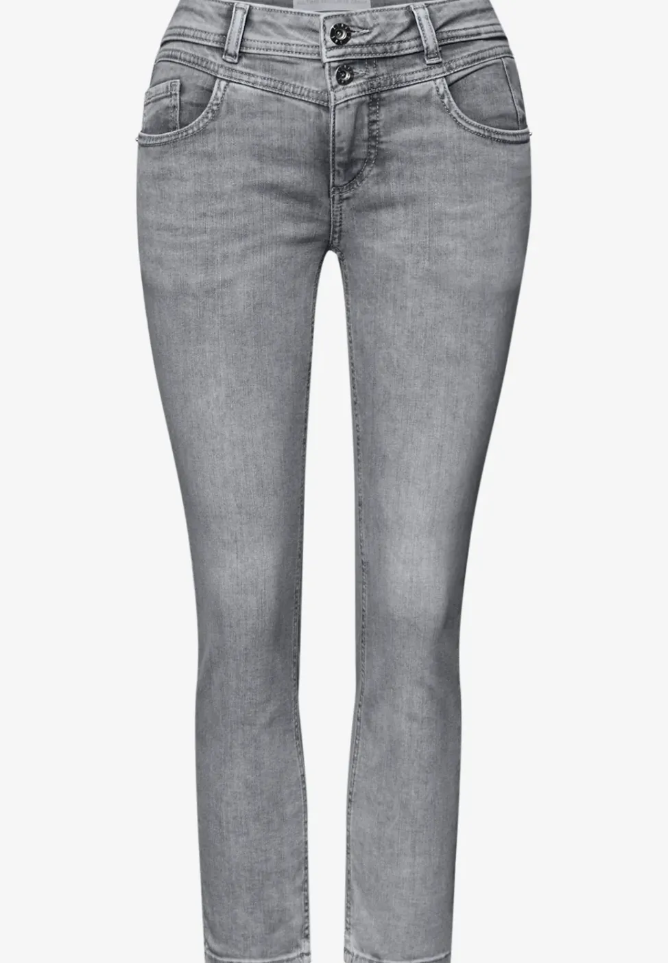 Mid Waist Slim Leg Jeans im Slim Fit