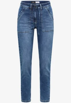 Mid Waist Slim Leg Jeans im Casual Fit