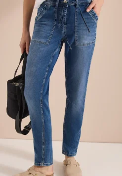 Mid Waist Slim Leg Jeans im Casual Fit