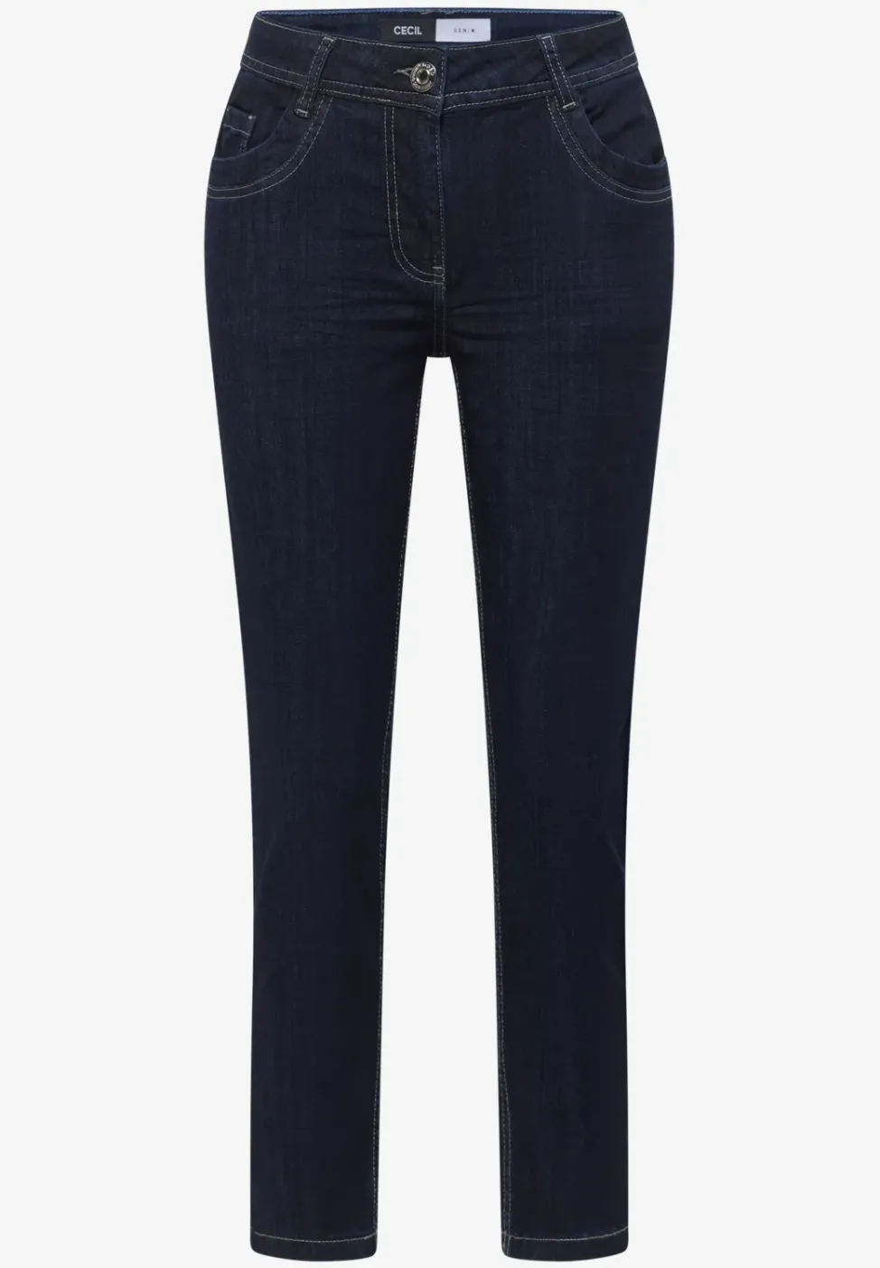 Mid Waist Slim Leg Jeans im Casual Fit