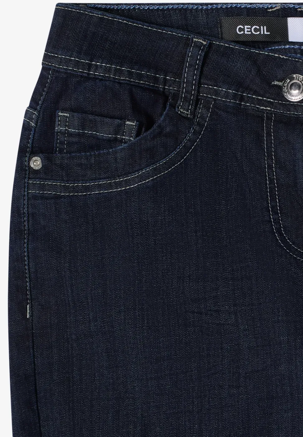 Mid Waist Slim Leg Jeans im Casual Fit